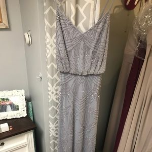 Adrianna Papell Bridesmaid Dress Beaded Gown